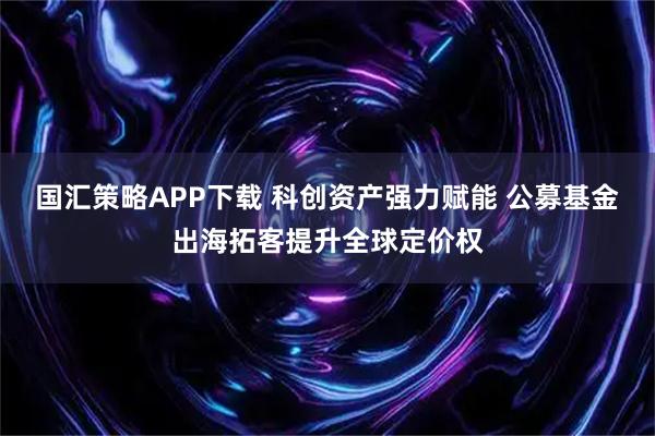 国汇策略APP下载 科创资产强力赋能 公募基金出海拓客提升全球定价权