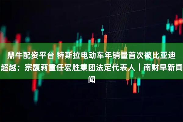 鼎牛配资平台 特斯拉电动车年销量首次被比亚迪超越；宗馥莉重任宏胜集团法定代表人｜南财早新闻